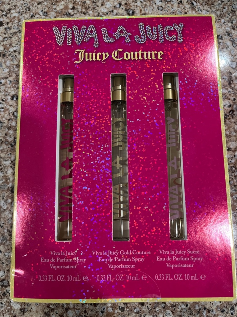 Juicy Couture Viva La Juicy Rollerball Trio - Hot Pink & Gold